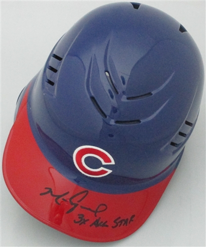 MARK GRACE SIGNED FULL SIZE CHICAGO CUBS HELMET W/ SCRIPT - JSA