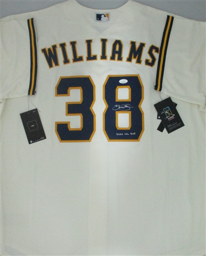 DEVIN WILLIAMS SIGNED OFFICIAL NIKE CREAM BREWERS JERSEY W/ ROY - JSA