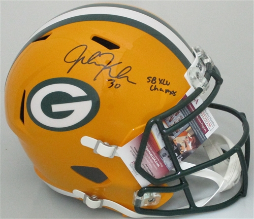 JOHN KUHN SIGNED FULL SIZE PACKERS REPLICA SPEED HELMET W/ SB XLV - JSA