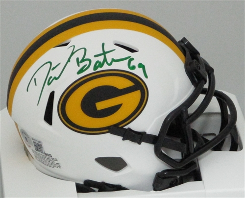 DAVID BAKHTIARI SIGNED PACKERS LUNAR SPEED MINI HELMET - BCA