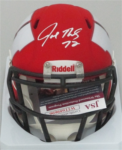 JOE THOMAS SIGNED WI BADGERS AMP MINI HELMET - JSA