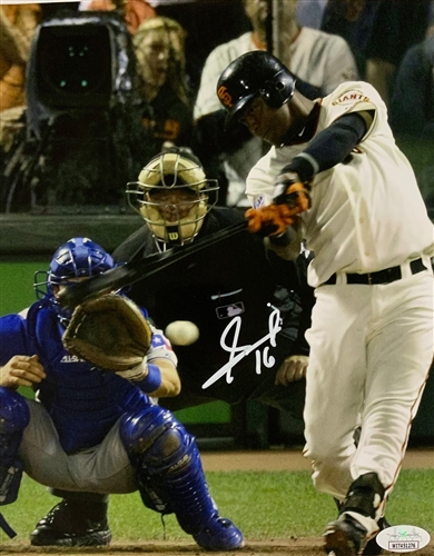 EDGAR RENTERIA SIGNED SF GIANTS 8X10 PHOTO #1 - JSA