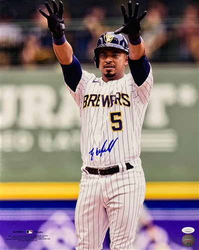 EDUARDO ESCOBAR SIGNED BREWERS 16X20 PHOTO #3 - JSA