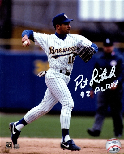 PAT LISTACH SIGNED BREWERS 8X10 PHOTO #2 W/ AL ROY