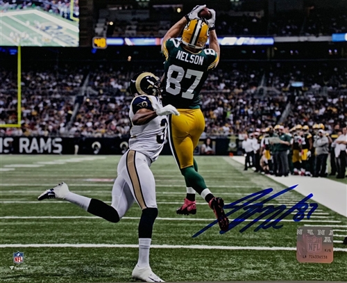 JORDY NELSON SIGNED 8X10 PACKERS PHOTO #15