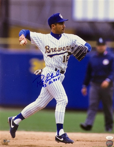 PAT LISTACH SIGNED BREWERS 16X20 PHOTO #2 W/ AL ROY - JSA