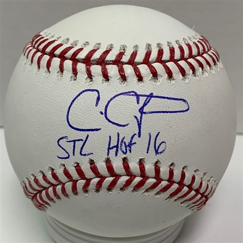 CHRIS CARPENTER SIGNED OFFICIAL MLB BASEBALL W/ STL HOF 16  - CARDINALS - JSA