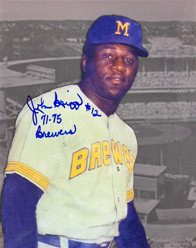 JOHNNY BRIGGS SIGNED 8X10 BREWERS PHOTO #2