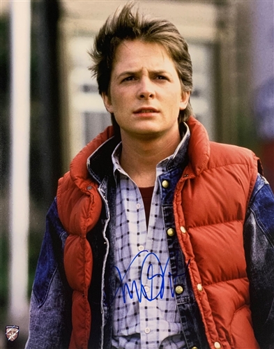 MICHAEL J. FOX SIGNED 16X20 BACK TO THE FUTURE PHOTO #1