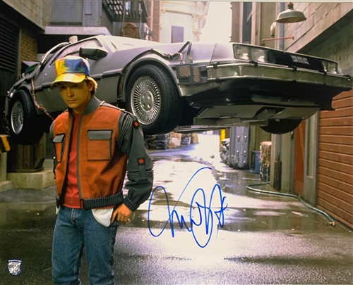 MICHAEL J. FOX SIGNED 16X20 BACK TO THE FUTURE PHOTO #3