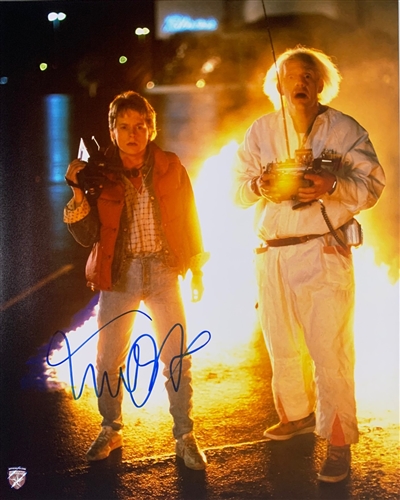 MICHAEL J. FOX SIGNED 16X20 BACK TO THE FUTURE PHOTO #4