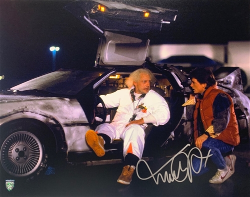 MICHAEL J. FOX SIGNED 16X20 BACK TO THE FUTURE PHOTO #5