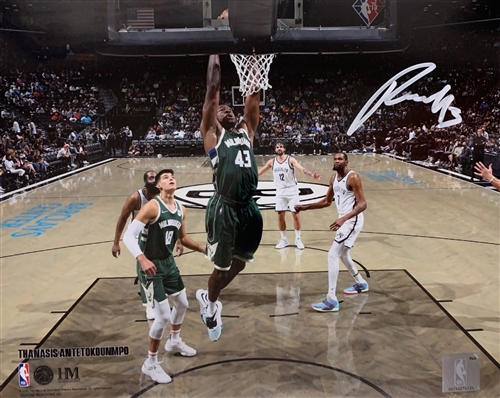 THANASIS ANTETOKOUNMPO SIGNED 8X10 BUCKS PHOTO #4