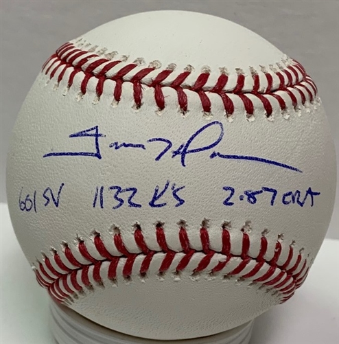 TREVOR HOFFMAN SIGNED OFFICIAL MLB BASEBALL W/ 3 SCRIPTS - JSA