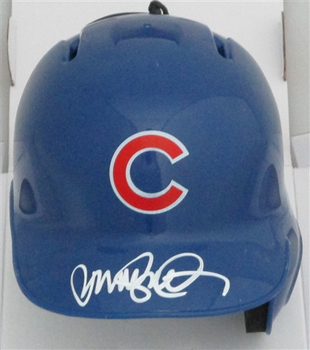 RYNE SANDBERG SIGNED CUBS MINI HELMET - JSA