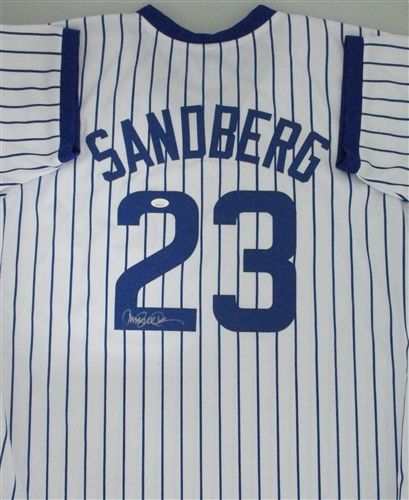 RYNE SANDBERG SIGNED CUSTOM REPLICA CUBS JERSEY - JSA