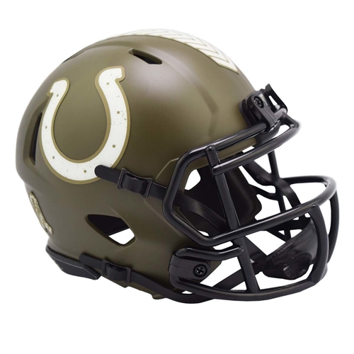INDIANAPOLIS COLTS UNSIGNED RIDDELL NFL SALUTE TO SERVICE SPEED MINI HELMET