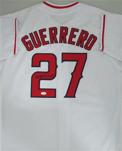 VLADIMIR GUERRERO SIGNED CUSTOM REPLICA ANGELS WHITE JERSEY - JSA