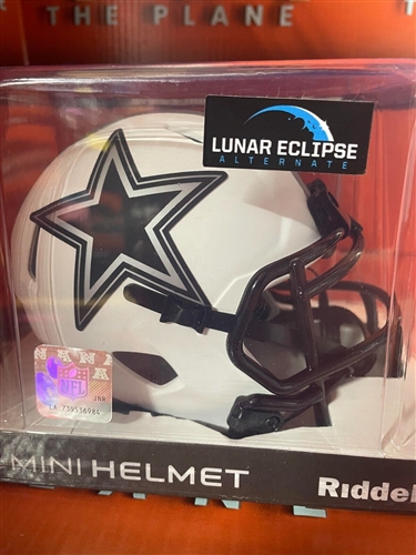 DALLAS COWBOYS UNSIGNED RIDDELL LUNAR ECLIPSE SPEED MINI HELMET