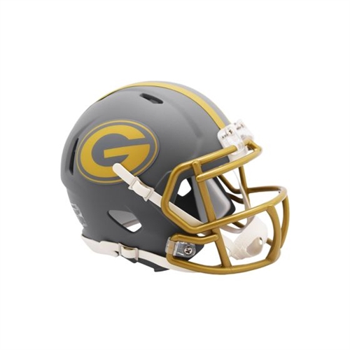 GREEN BAY PACKERS UNSIGNED RIDDELL "SLATE" SPEED MINI HELMET