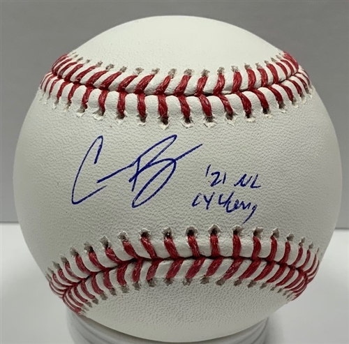 CORBIN BURNES SIGNED OFFICIAL MLB BASEBALL W/ CY YOUNG - JSA