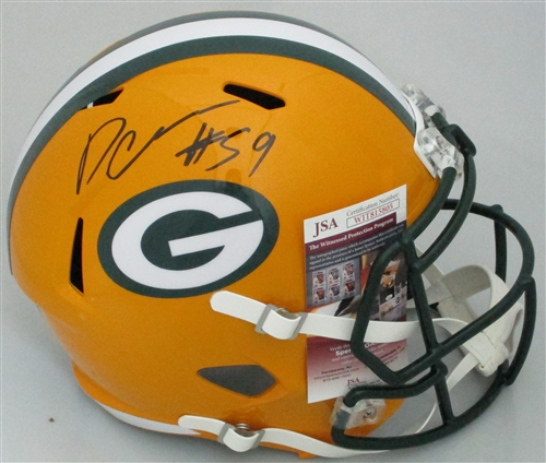 DEVONDRE CAMPBELL SIGNED FULL SIZE PACKERS REPLICA SPEED HELMET - JSA