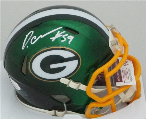 DEVONDRE CAMPBELL SIGNED RIDDELL PACKERS FLASH MINI HELMET - JSA