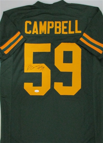 DEVONDRE CAMPBELL SIGNED CUSTOM REPLICA PACKERS 1950'S THROWBACK JERSEY - JSA