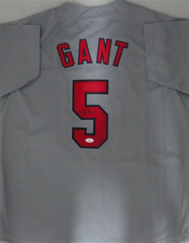 RON GANT SIGNED CUSTOM REPLICA CARDINALS GREY JERSEY - JSA