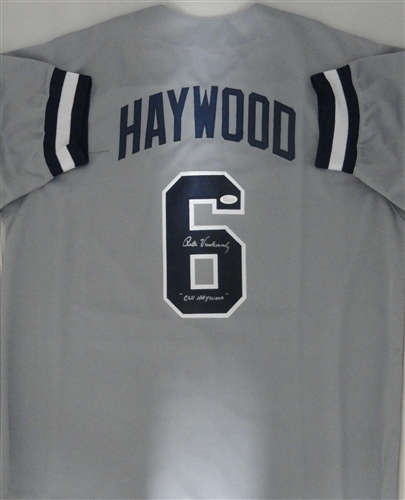 PETE VUCKOVICH SIGNED MAJOR LEAGUE "CLU HAYWOOD" YANKEES JERSEY - JSA