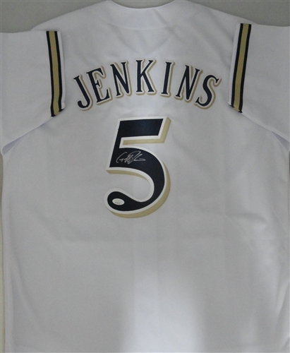 GEOFF JENKINS SIGNED CUSTOM REPLICA BREWERS WHITE JERSEY - JSA