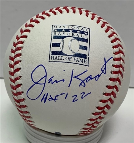 JIM KAAT SIGNED OFFICIAL HALL OF FAME LOGO BASEBALL #1 W/ HOF '22 - TWINS - JSA