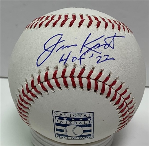 JIM KAAT SIGNED OFFICIAL HALL OF FAME LOGO BASEBALL #2 W/ HOF '22 - TWINS - JSA