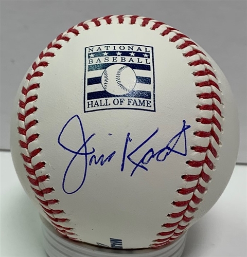 JIM KAAT SIGNED OFFICIAL HALL OF FAME LOGO BASEBALL - TWINS - JSA