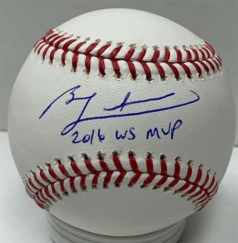 BEN ZOBRIST SIGNED OFFICIAL MLB BASEBALL W/ 2016 WS MVP - CUBS - JSA