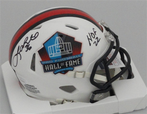 PACKERS LEROY BUTLER SIGNED HOF LOGO SPEED MINI HELMET W/ HOF - JSA