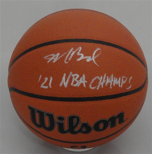 COACH MIKE BUDENHOLZER SIGNED FULL SIZE WILSON I/O REPLICA BASKETBALL W/ NBA CHAMPS - JSA