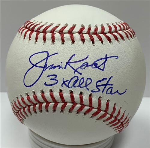 JIM KAAT SIGNED OFFICIAL MLB BASEBALL W/ 3 X ALL STAR - TWINS - JSA