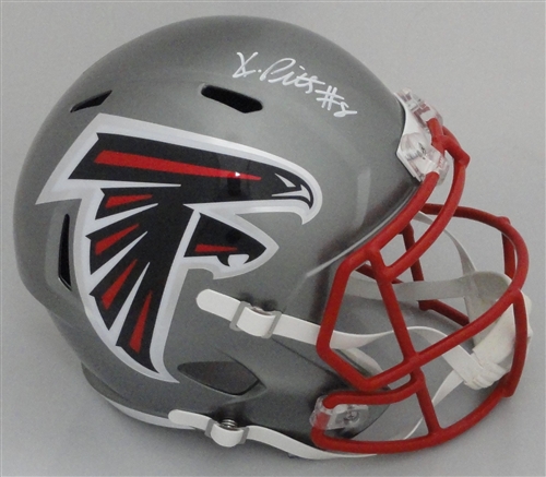 KYLE PITTS SIGNED FULL SIZE FALCONS FLASH REPLICA SPEED HELMET - BAS