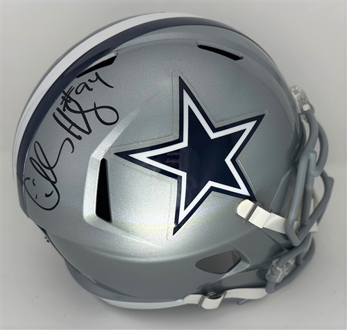 CHARLES HALEY SIGNED FULL SIZE COWBOYS REPLICA SPEED HELMET - BAS