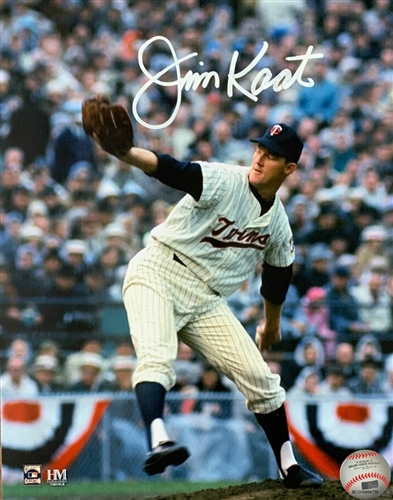 JIM KAAT SIGNED 8X10 TWINS PHOTO #1