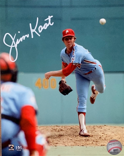 JIM KAAT SIGNED 8X10 PHILLIES PHOTO #1