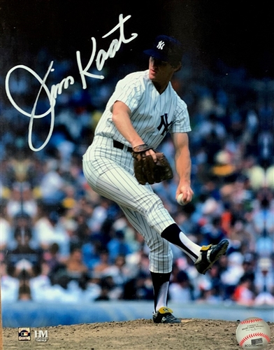 JIM KAAT SIGNED 8X10 YANKEES PHOTO #1