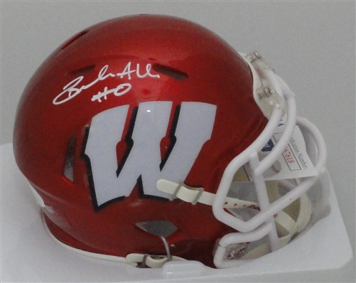 BRAELON ALLEN SIGNED WI BADGERS RIDDELL FLASH SPEED MINI HELMET - JSA