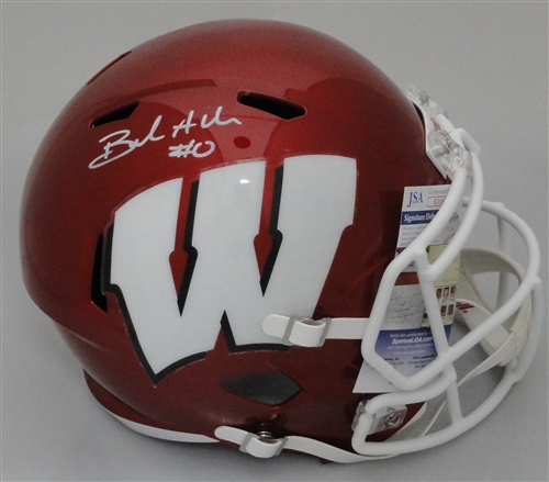 BRAELON ALLEN SIGNED WI BADGERS FULL SIZE REPLICA FLASH SPEED HELMET - JSA