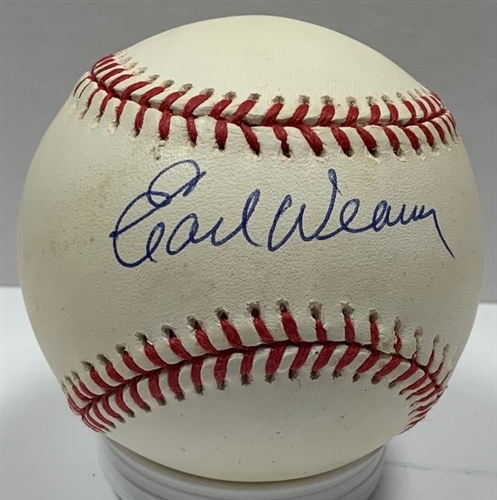 EARL WEAVER (D) SIGNED OFFICIAL AMERICAN LEAGUE BASEBALL - ORIOLES - JSA