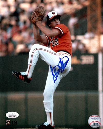 STEVE STONE SIGNED 8X10 ORIOLES PHOTO #1