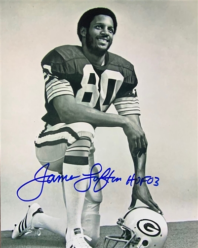 JAMES LOFTON SIGNED 8X10 PACKERS PHOTO #10 W/ HOF