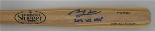 CUBS BEN ZOBRIST SIGNED LOUISVILLE SLUGGER REPLICA BLONDE BAT W/ WS MVP - JSA