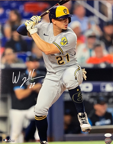 WILLY ADAMES SIGNED 16X20 BREWERS PHOTO #7 - JSA